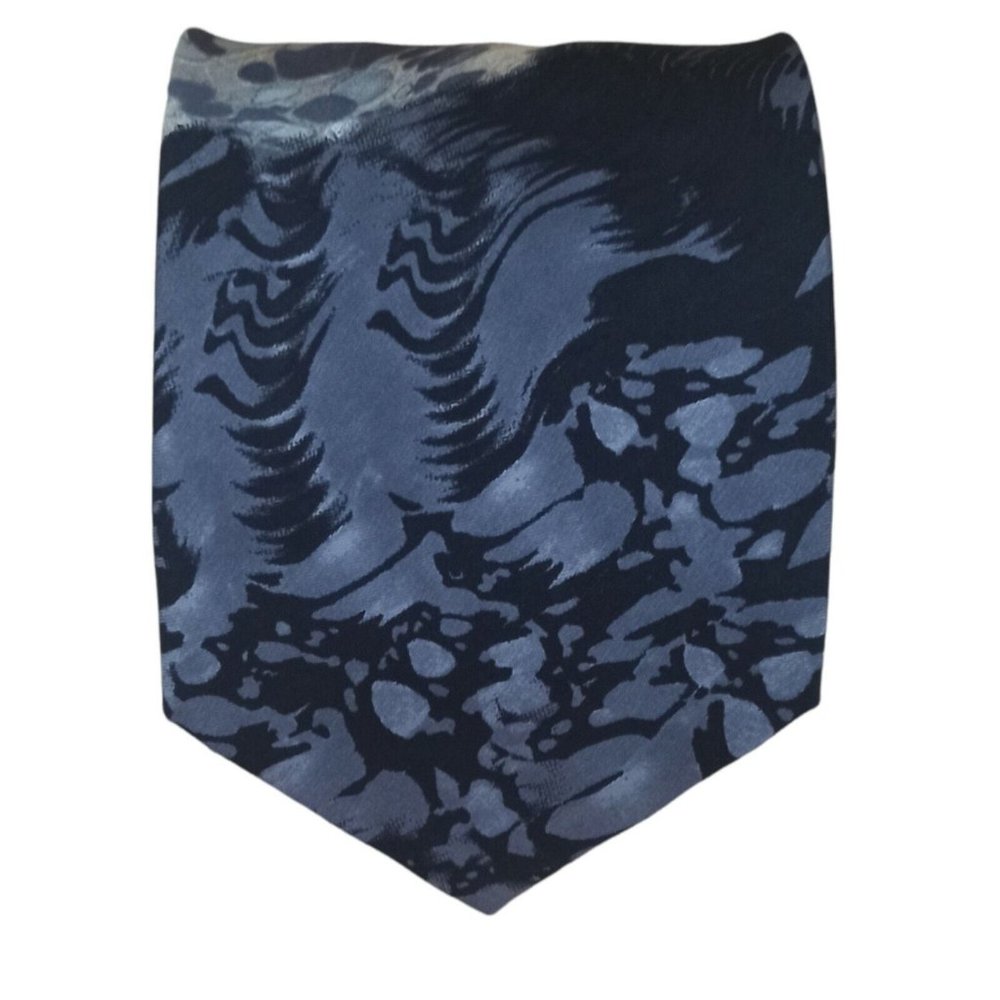 ROBERTO CAVALLI White Art Silk Tie ITALY 58"/ 3.7" EC
